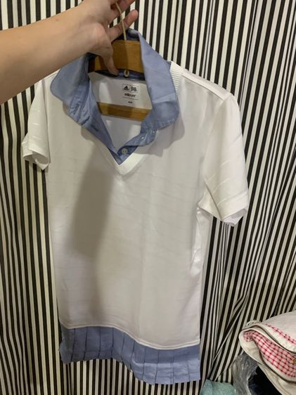 เสื้อ POLO ผู้หญิง ใส่เล่นกี่ฬา ได้ทุกแบบ หรือจะใส่ตีกอล์ฟ ก้อได้ ยี่ห้อ adidas แท้  เนื้อผ้ากันร้อน กันเหงื่อได้ดี รูปที่ 8