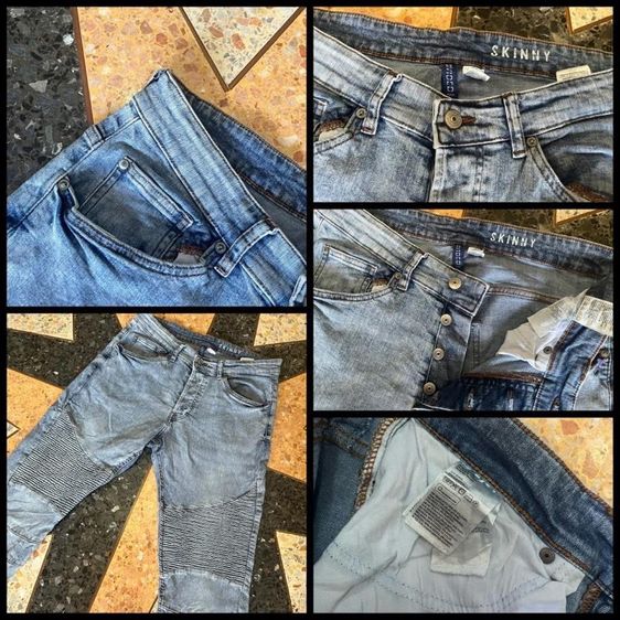 📌H แอนด์ M👖 -BIKER  เอว33-34 รูปที่ 5