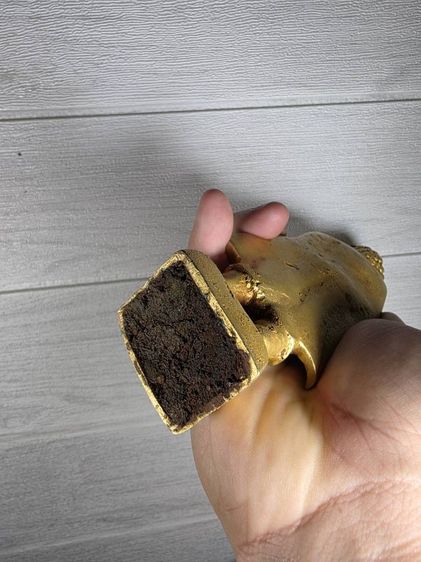 พระพุทธรูปปางยืนเนื้อสีทองเก่าๆสวยงาม รูปที่ 5