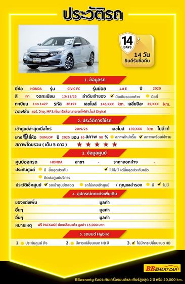 Honda Civic 2020 1.8 E i-VTEC Sedan เบนซิน ไม่ติดแก๊ส เกียร์อัตโนมัติ เทา รูปที่ 2