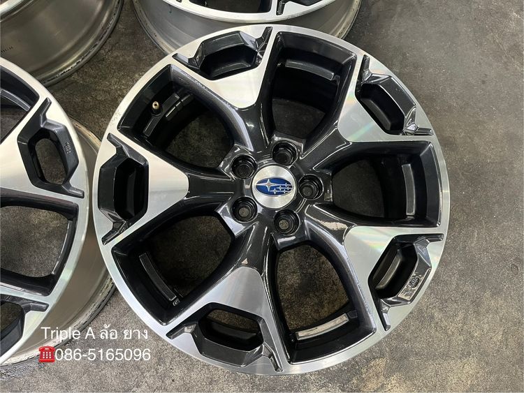 ✨ล้อแม็ก 5รู100✨Subaru XV ขอบ 17 ดำหน้าเงา รูปที่ 3