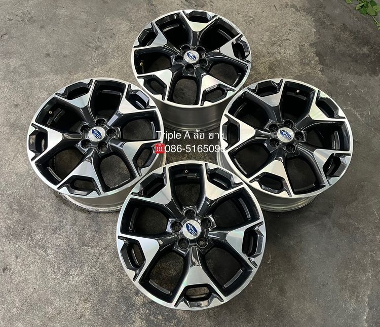 ✨ล้อแม็ก 5รู100✨Subaru XV ขอบ 17 ดำหน้าเงา รูปที่ 6