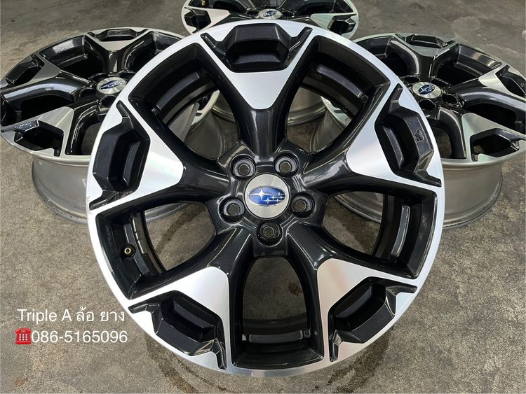 ✨ล้อแม็ก 5รู100✨Subaru XV ขอบ 17 ดำหน้าเงา รูปที่ 2