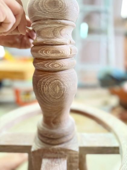 เก้าอี้ไม้สัก หมุนได้ รูปที่ 5