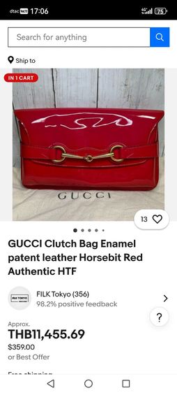Gucci​ clutch​ bag​แท้ รูปที่ 4