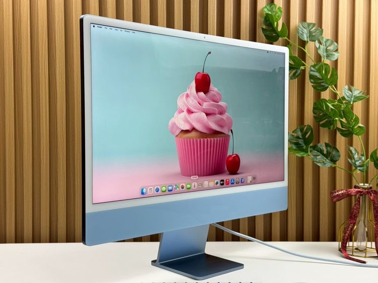 iMac 24-inch M1 2021 Ram8GB SSD256GB CPU8-Core GPU7-Core 2Ports Blue รูปที่ 3