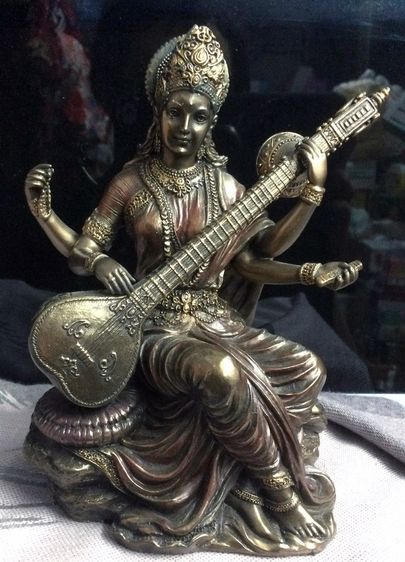 พระพิฆเนศ พระแม่ลักษมี พระแม่สุรัสวดี งานอินเดีย Cold Bronze งานสวยมาก รูปที่ 3