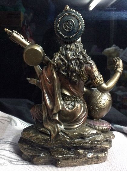 พระพิฆเนศ พระแม่ลักษมี พระแม่สุรัสวดี งานอินเดีย Cold Bronze งานสวยมาก รูปที่ 4