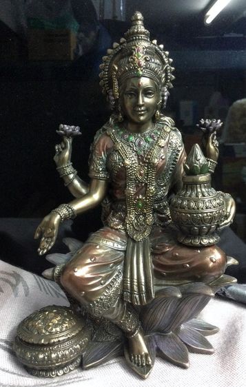 พระพิฆเนศ พระแม่ลักษมี พระแม่สุรัสวดี งานอินเดีย Cold Bronze งานสวยมาก รูปที่ 5