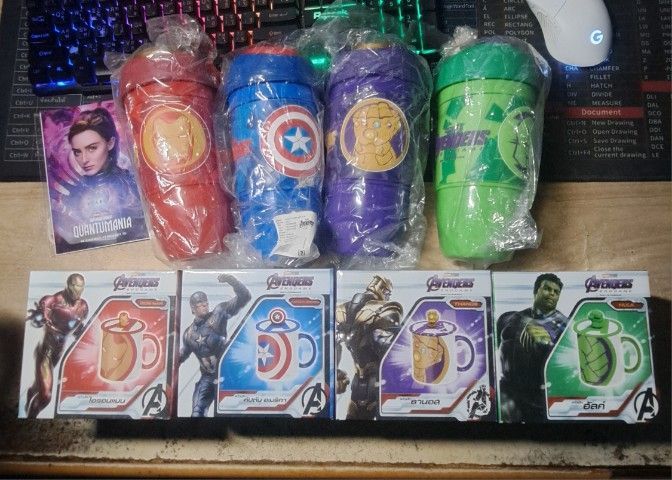 แก้วลิขสิทธิ์แท้ marvelมือ1ครบชุด