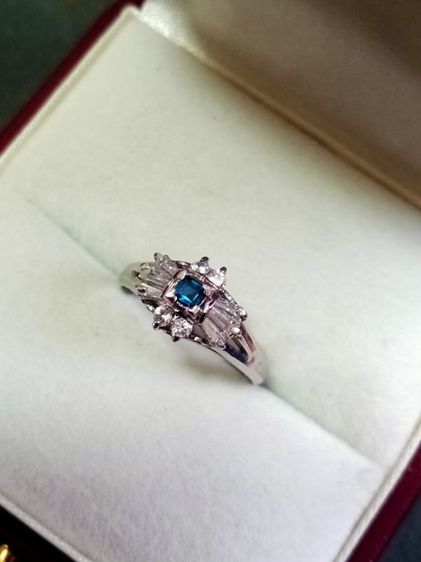 แหวนเงินแท้ ไพลินแท้ งานวินเทจนอกสวยๆ(เบอร์54)