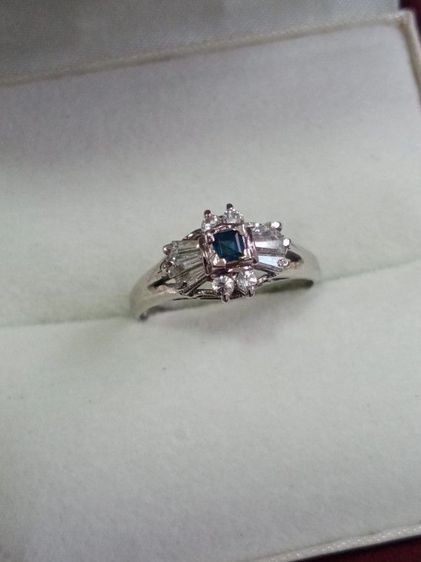 แหวนเงินแท้ ไพลินแท้ งานวินเทจนอกสวยๆ(เบอร์54) รูปที่ 2