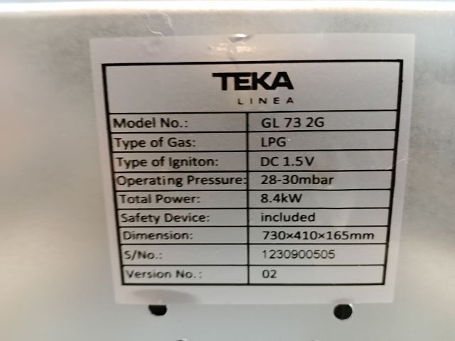 เตาฝังกระจก 2 หัวแก๊ส Teka- Linea GL 73 2G รูปที่ 7