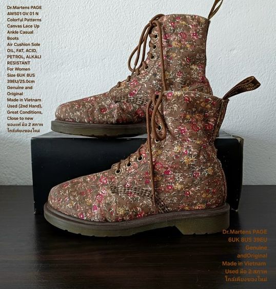 Dr.Martens PAGE boots for Women 6UK 8US 39EU(25.0cm) Original ของแท้ มือ 2 สภาพใกล้เคียงของใหม่, รองเท้าบู้ท Dr.Martens สวยมาก รูปที่ 15