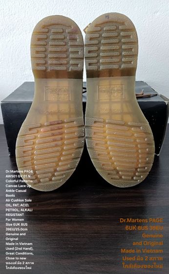 Dr.Martens PAGE boots for Women 6UK 8US 39EU(25.0cm) Original ของแท้ มือ 2 สภาพใกล้เคียงของใหม่, รองเท้าบู้ท Dr.Martens สวยมาก รูปที่ 10