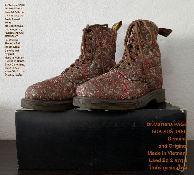 Dr.Martens PAGE boots for Women 6UK 8US 39EU(25.0cm) Original ของแท้ มือ 2 สภาพใกล้เคียงของใหม่, รองเท้าบู้ท Dr.Martens สวยมาก รูปที่ 5