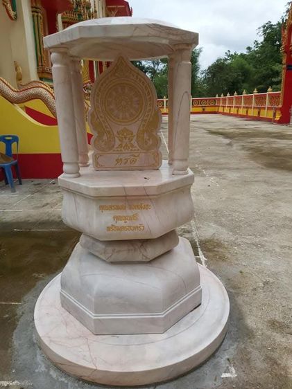 ชุดฐานสีมาพร้อมซุ้มหินอ่อนแท้กว้าง 60cm
