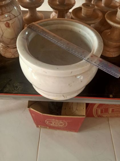 กระถางธูปหินอ่อนแท้ขนาด 9 นิ้ว