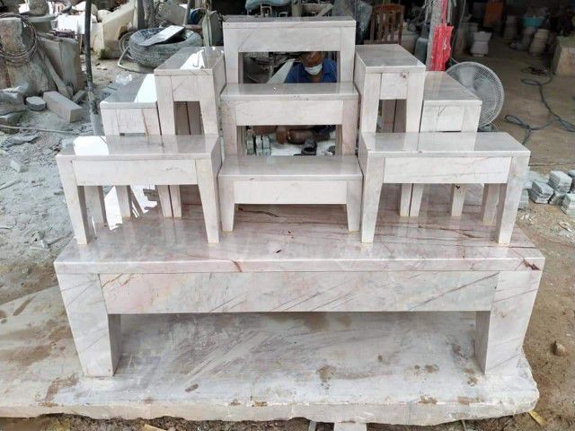 โต๊ะหมู่บูชาหินอ่อนทรงโมเดิร์นขนาด 9 ชิ้นชุด 9 รูปที่ 2