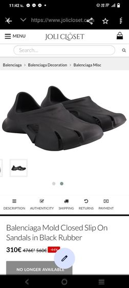 Balenciaga Mold Closed Slip on Sandals รูปที่ 9