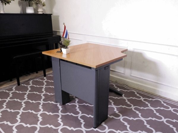 โต๊ะทำงานท็อปไม้สีน้ำตาล 90cm สำหรับต่อเข้ามุม L ขาเหล็ก Rockworth (26)