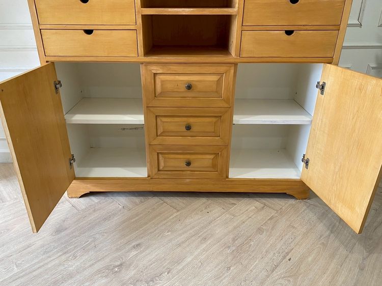 ตู้โครงไม้สัก 5 บานเปิด 9 ลิ้นชัก 2 ช่องวางของ รูปที่ 9