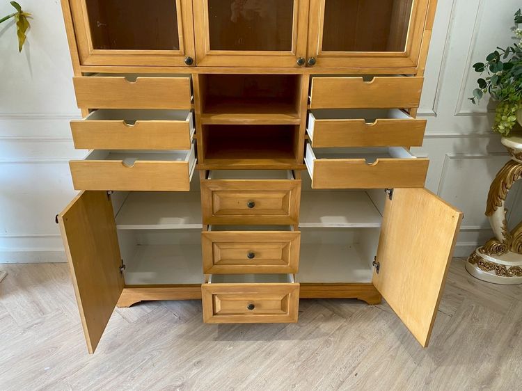 ตู้โครงไม้สัก 5 บานเปิด 9 ลิ้นชัก 2 ช่องวางของ รูปที่ 5