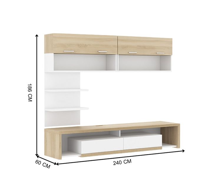 ชุดวางทีวี KONCEPT สีครีม ตัดขาว รูปที่ 6