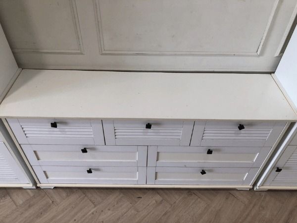 ชุดตู้วางทีวี ท็อปกระจก สีขาว สไตล์โมเดิร์น รูปที่ 11