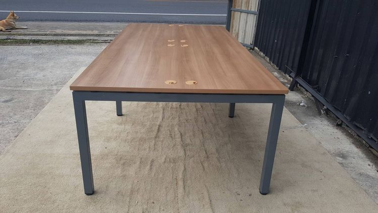 โต๊ะประชุม 4 ที่นั่ง ท็อปไม้ MDF ขาเหล็ก สีเทา รูปที่ 4