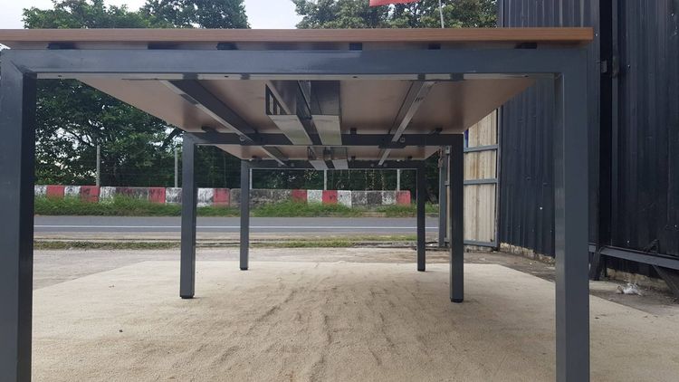 โต๊ะประชุม 4 ที่นั่ง ท็อปไม้ MDF ขาเหล็ก สีเทา รูปที่ 8