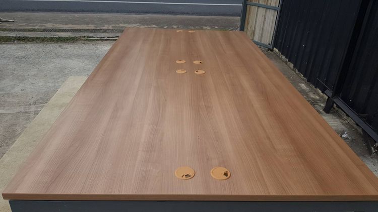 โต๊ะประชุม 4 ที่นั่ง ท็อปไม้ MDF ขาเหล็ก สีเทา รูปที่ 6