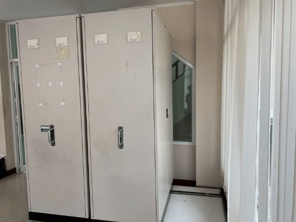 ตู้เอกสารเหล็ก แบบรางเลื่อน ล้อเลื่อน สีเทา รูปที่ 3