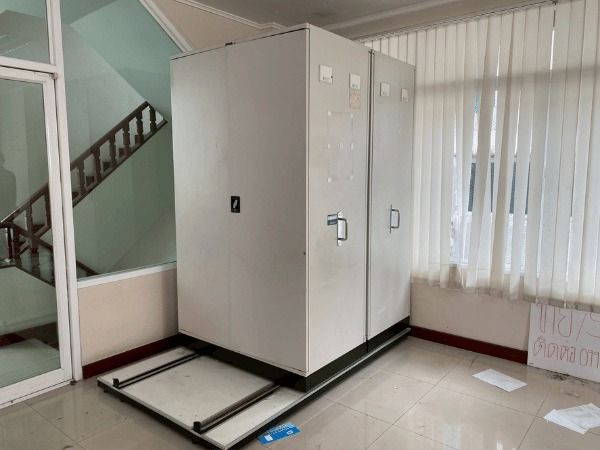 ตู้เอกสารเหล็ก แบบรางเลื่อน ล้อเลื่อน สีเทา รูปที่ 4