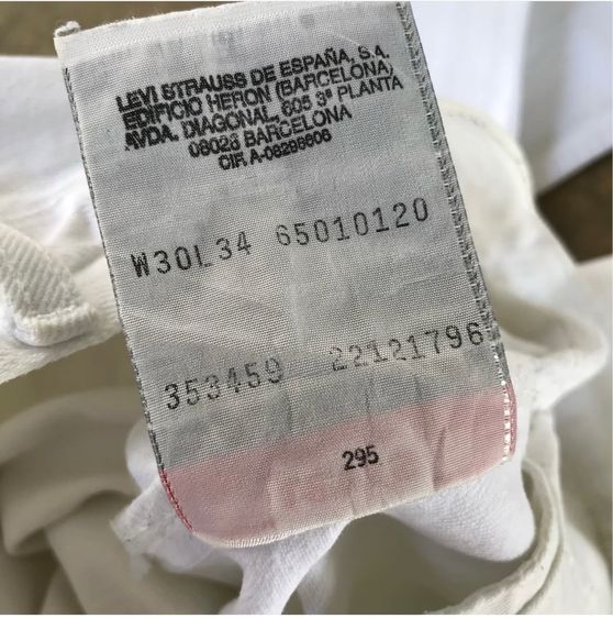 กางเกงยีนส์ Levi's All White เอว30 รูปที่ 5