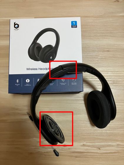 หูฟัง ไร้สาย Blue Box Headphone with Mic Wireless BB002 - Black รูปที่ 2
