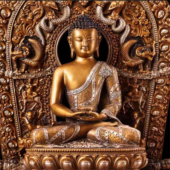 ✨พระพุทธรูปสัมฤทธิ์ปิดทอง“ปางมารวิชัย รูปที่ 4