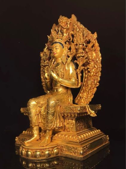 ✨รูปปั้นพุทธศาสนาทิเบต“ปิดทอง รูปที่ 3