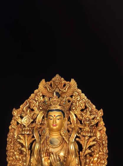 ✨รูปปั้นพุทธศาสนาทิเบต“ปิดทอง รูปที่ 2