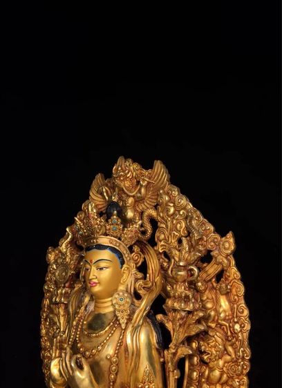 ✨รูปปั้นพุทธศาสนาทิเบต“ปิดทอง รูปที่ 4