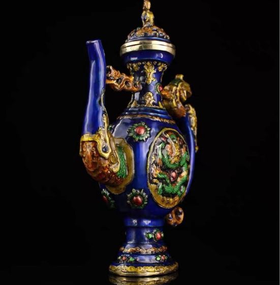 ✨กาน้ำชาลงยาสวยเก่าเก็บงดงาม  รูปที่ 2