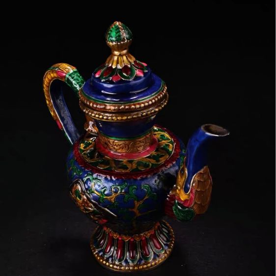 ✨กาน้ำชารูปมังกรเคลือบทองสัมฤทธิ์แบบจีน  รูปที่ 5