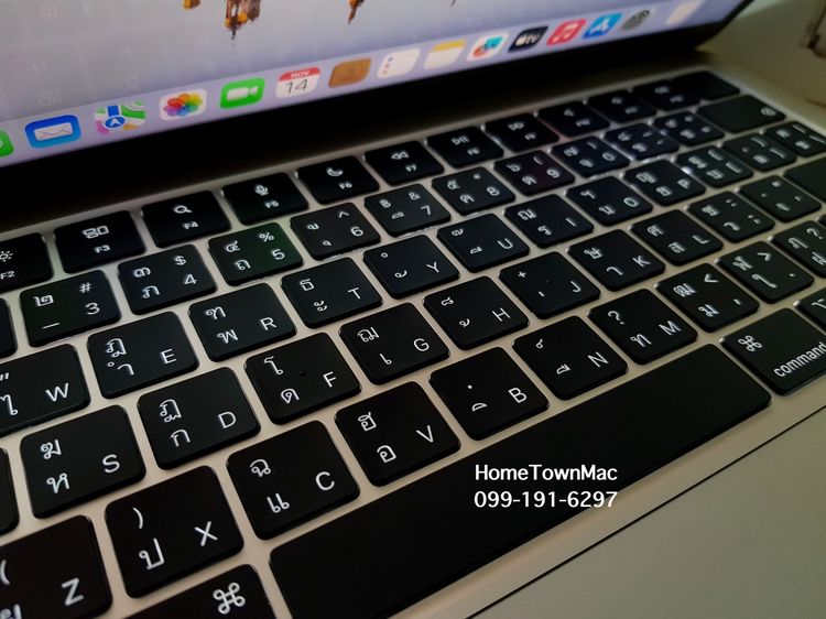 MacbookAir (Retina13-inch, 2022) M2 8-Core CPU 8-Core GPU SSD 256Gb Ram 16Gb สี Starlight ใช้เพียง 10 Cycle มีประกันยาวข้ามปี รูปที่ 8