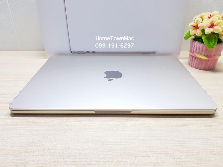 MacbookAir (Retina13-inch, 2022) M2 8-Core CPU 8-Core GPU SSD 256Gb Ram 16Gb สี Starlight ใช้เพียง 10 Cycle มีประกันยาวข้ามปี รูปที่ 3