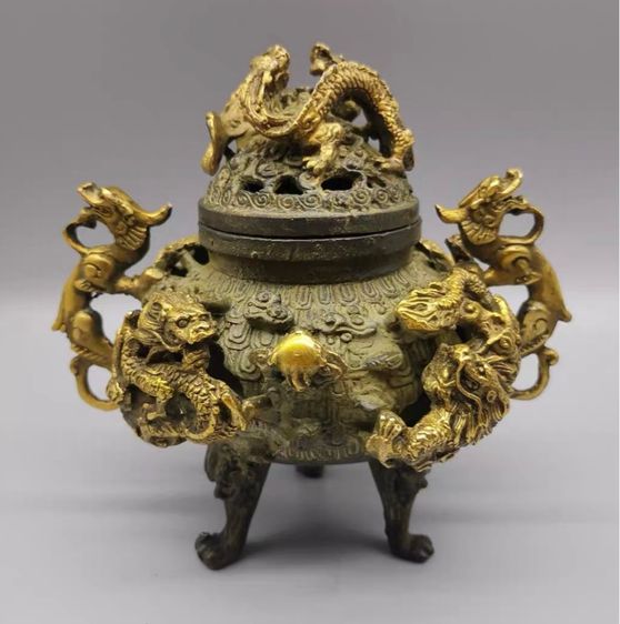 🐲เตากำยานมังกีเขียวปัดเก่าโบราณ 🐲