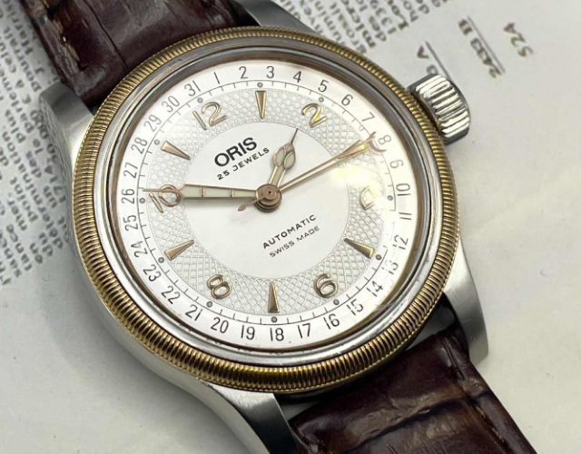 Vintage Oris Big Crown Pointer Date King Size โอริส บิ๊กคราวน์ 754-7543 Auto made swiss สภาพดีมาก เดินปรกติตรง วันที่ก้ามปู 40-44มม.ตัวใหญ่ รูปที่ 6
