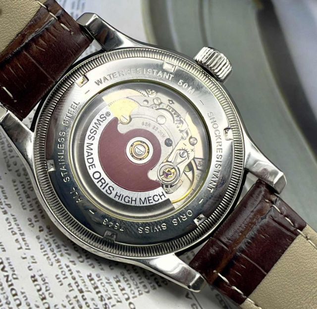 Vintage Oris Big Crown Pointer Date King Size โอริส บิ๊กคราวน์ 754-7543 Auto made swiss สภาพดีมาก เดินปรกติตรง วันที่ก้ามปู 40-44มม.ตัวใหญ่ รูปที่ 3
