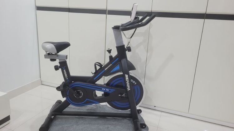 MERRIRA MSB01 Spin bike จักรยานมือสองสภาพดีไม่มีตำหนิ จานล้อหนัก12กิโลกรัม เบาะหนานั่งสบายเคลื่อนย้ายได้สะดวก เบาะปรับได้   รูปที่ 9