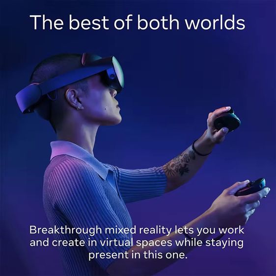 Meta Quest Pro พร้อมส่ง แว่น VR ระดับ Hi end อุปกรณ์ ครบ ใช้เล่นเกม ดูหนัง ฟังเพลง เป็นสเมือนโลกภาพยนต์ใกล้ตัว มากๆ   รูปที่ 11