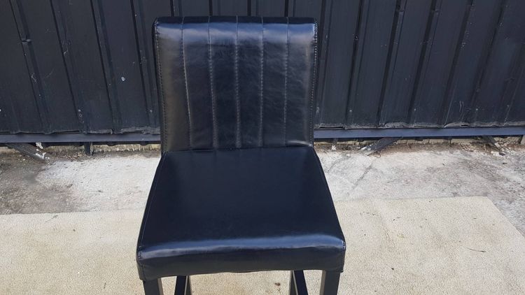 เก้าอี้บาร์ เบาะหนัง ขาเหล็ก สีดำ รูปที่ 7